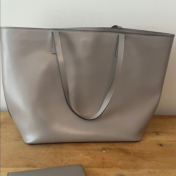 Kate Spade Taupe Tote with Owl Charm and Glitter Pouch - Picture 10 of 11